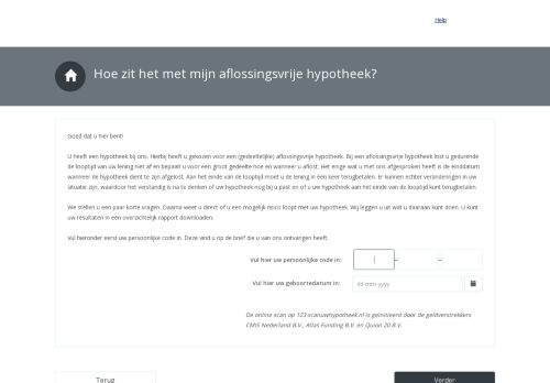 Screenshot van 123.scanuwhypotheek.nl
