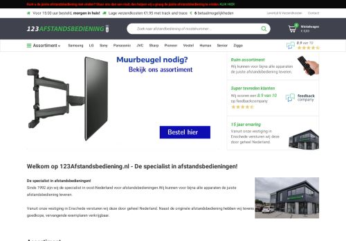 Screenshot van 123afstandsbediening.nl