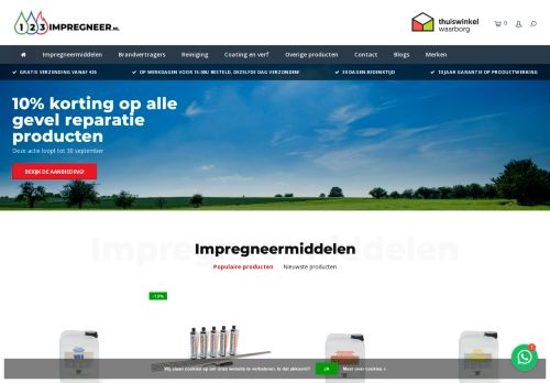 Screenshot van 123impregneer.nl
