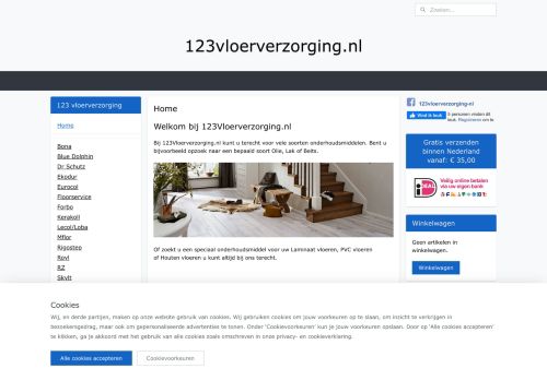 Screenshot van 123vloerverzorging.nl
