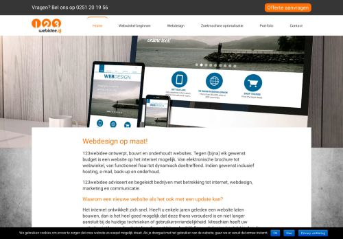 Screenshot van 123webidee.nl