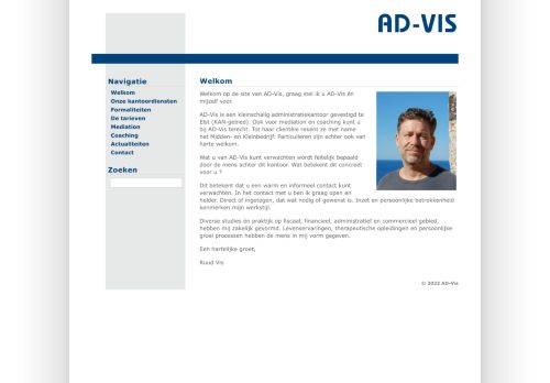 Screenshot van ad-vis.nl