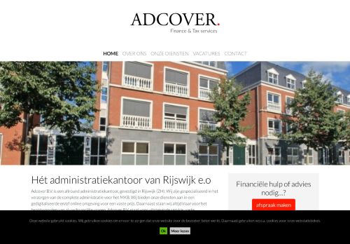 Screenshot van adcover.nl