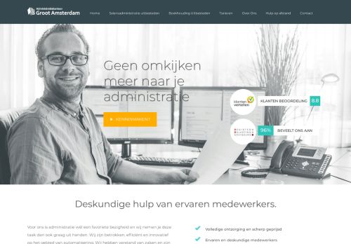Screenshot van administratiekantoorgrootamsterdam.nl
