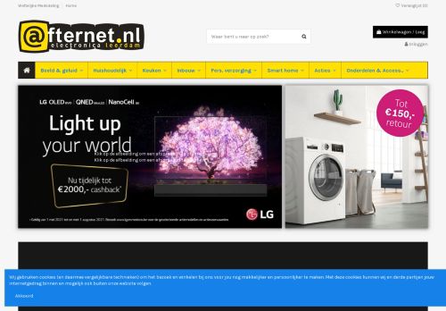 Screenshot van afternet.nl