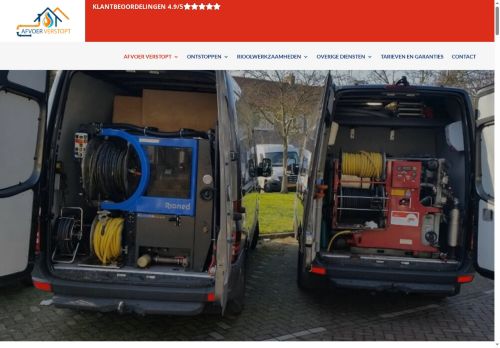 Screenshot van afvoer-verstopt.org