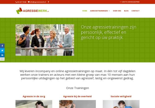 Screenshot van agressiewerk.nl
