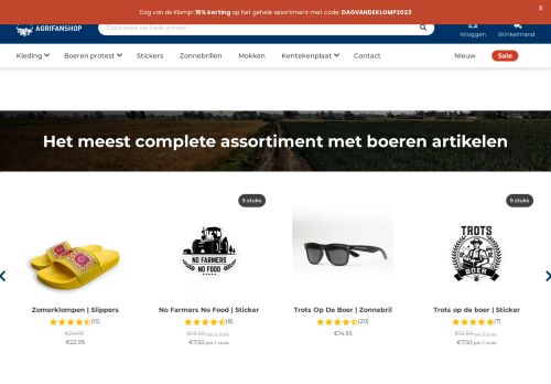 Screenshot van agrifanshop.nl