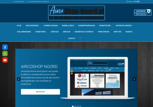 Screenshot van aircoshop-noord.nl