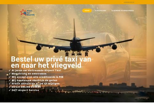 Screenshot van airport-taxi-maastricht.nl