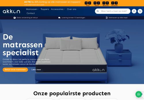 Screenshot van akkon.nl