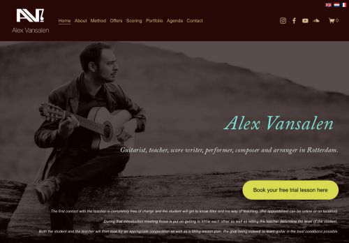 Screenshot van alex-vansalen.com