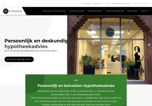 Screenshot van all-in-financial.nl