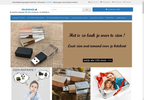 Screenshot van allesmakkelijk.nl