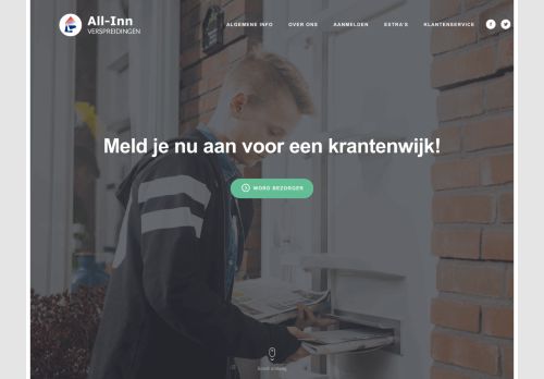 Screenshot van allinnbezorger.nl