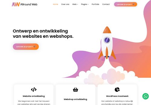 Screenshot van allroundweb.nl