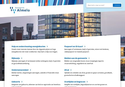 Screenshot van almelo.nl