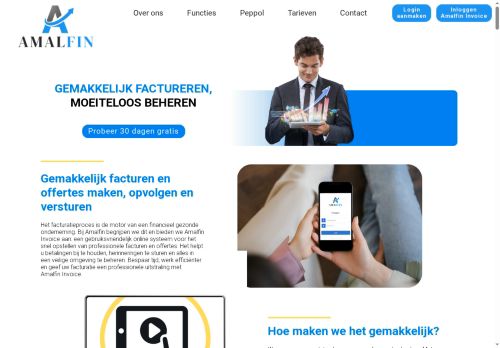 Screenshot van amalfin.be