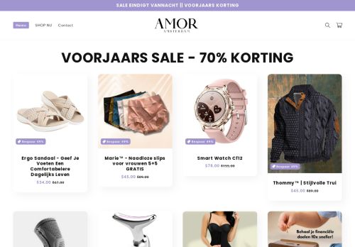 Screenshot van amor-amsterdam.nl