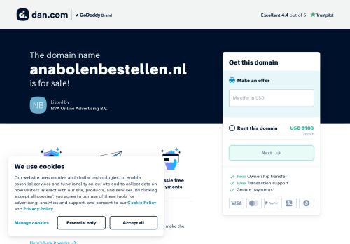 Screenshot van anabolenbestellen.nl