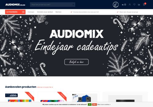 Screenshot van audiomixonline.nl