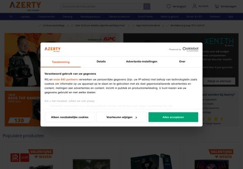 Screenshot van azerty.nl