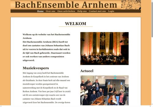 Screenshot van bachensemblearnhem.nl