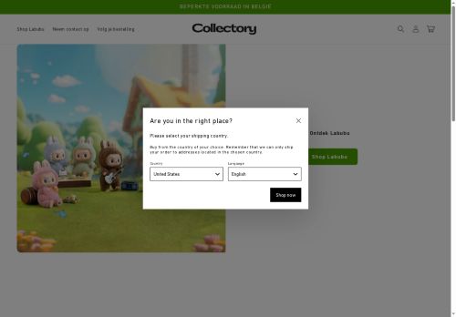 Screenshot van be.collectory.se