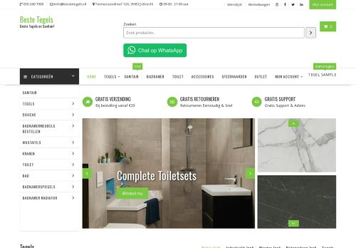 Screenshot van bestetegels.nl
