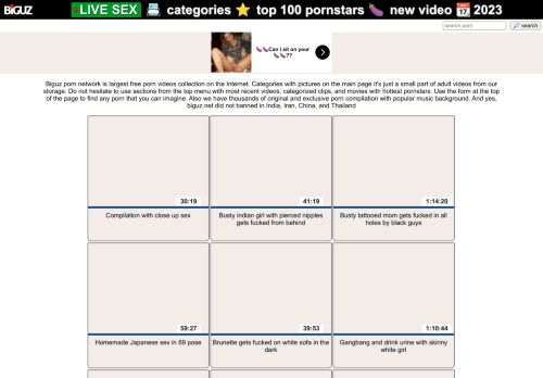 Screenshot van biguz.net