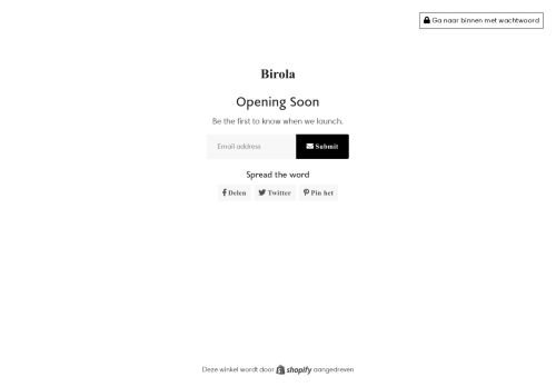 Screenshot van birola.nl