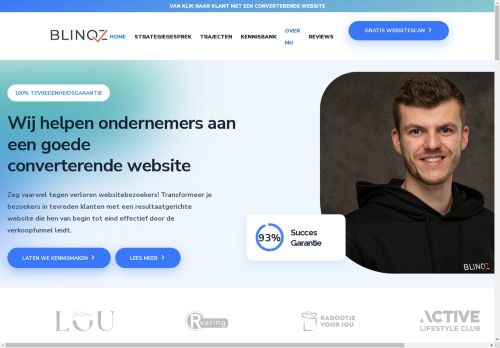 Screenshot van blinqz-consulting.nl