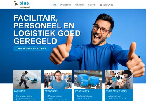 Screenshot van bluegroep.nl