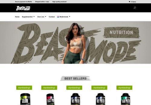 Screenshot van bmnutrition.nl