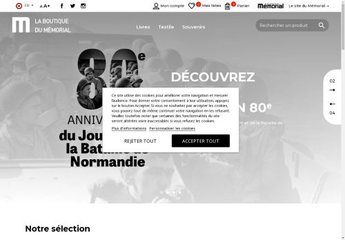 Screenshot van boutique-memorial.fr