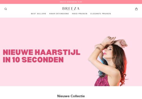 Screenshot van breeza.nl