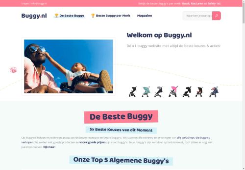 Screenshot van buggy.nl