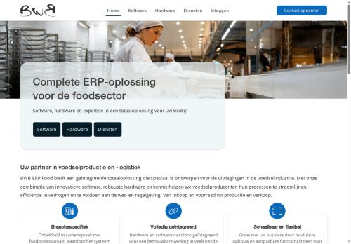 Screenshot van bwb-erp.nl