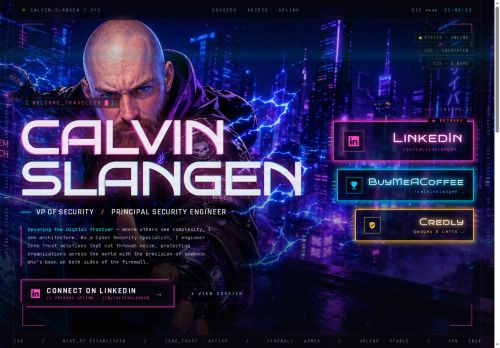 Screenshot van calvinslangen.nl