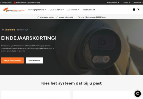 Screenshot van camerabeveiligingkopen.nl