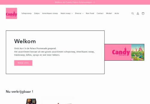 Screenshot van candy-palace.nl