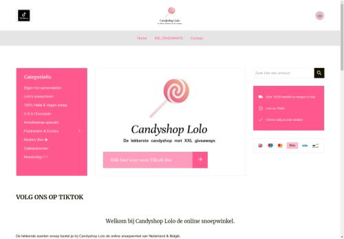 Screenshot van candyshoplolo.nl