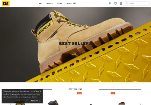 Screenshot van catfootwear.be