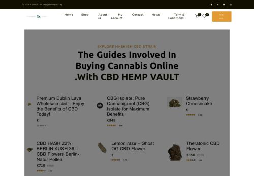 Screenshot van cbdhempvault.org