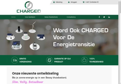 Screenshot van charged.nu