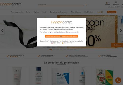 Screenshot van cocooncenter.be