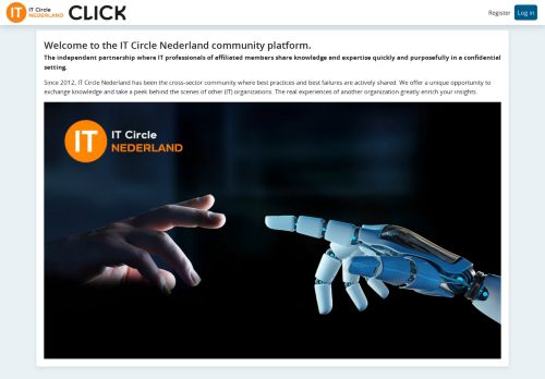 Screenshot van community.itcircle-nederland.nl