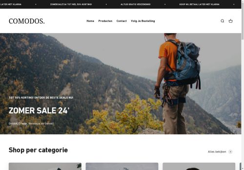Screenshot van comodos.nl