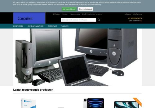 Screenshot van compubent.s7.shoppagina.nl