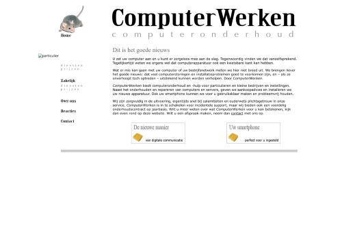 Screenshot van computerwerken.nl